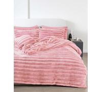 Kampala Hill Big Cord Teddy Blush Duvet Cover Set Double Bedding Set