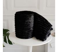 Kampala Hill Chunky Cord Blanket/throw For Sofa Chair Bed Black 150X200Cm