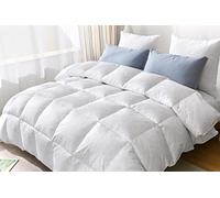Kampala Hill Duck Feather and Down Duvet - 100% Cotton Anti Dust Mite Hypoallergenic Cover - Quilt Warm 13.5 tog Winter Bedding Hotel Quality (Super King)