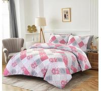 Kampala Hill Eloise Pink Duvet Cover Set Single Bedding Set Floral Patchwork