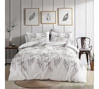Kampala Hill Flora Reversible Duvet Cover Set Floral White Super King Bedding Set