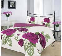 Kampala Hill Isabella Plum Duvet Cover Set Floral Themed Double Bedding Set
