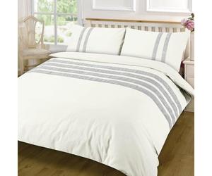 Kampala Hill Lace Dia Duvet Cover Set Luxury Double Cream Bedding Set 100% Egyptian Cotton Percale 200 Thread Count