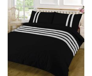 Kampala Hill Lace Dia Duvet Cover Set Luxury Super King Black Bedding Set 100% Egyptian Cotton Percale 200 Thread Count
