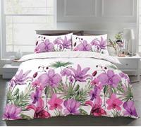 Kampala Hill Nightzone Lily Lilac Duvet Cover Set Super King Bedding Set With Pillowcases