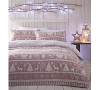 Kampala Hill Nordic Hygge Duvet Cover Set Flannelette Single Bedding Brushed Cotton Christmas Noel