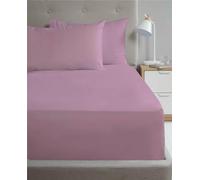 Kampala Hill Percale Double Fitted Sheet Extra Deep Bedding Lilac