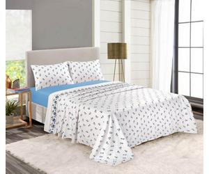 Kampala Hill Rosebud Brushed Cotton Flannelette Sheet Set