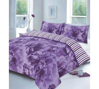 Kampala Hill Roses Duvet Cover Bedding Set King, Lilac