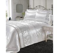 Kampala Hill Shimmer Duvet Cover Set Sequin Embellished Bedding White