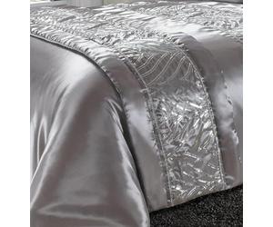 Kampala Hill Shimmer Sequin Embellished Bed Runner Grey