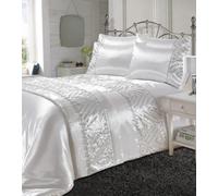 Kampala Hill Shimmer Sequin Embellished Duvet Cover Set Modern Bedding White Double
