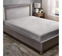Kampala Hill Teddy Fleece Fitted Sheet Sherpa Bed Sheets Silver
