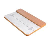 KAMRVLAAI Double Fold RV Table Top White Marble Grain Folding Table Board for Camper Van Motorhome Boat Trailer Portable Space Saving Dining Desk Replacement Panel 23.4 x 18.9 Inch