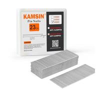 KAMSIN P625SS Headless Pin Nails, 23 Gauge 1'' (25mm) Leg Length pinner nails, 9,000 PCS/BOX, woodworking nails Fasteners for Pneumatic Pin Nailer Air Pin Nail Gun