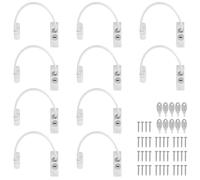 Kamtop 10PCS Window Restrictor Child Safety Locks - Flexible Cable Window & Door Restrictor with Keys, ABS & Stainless Steel Security Lock for UPVC, Wooden, and Aluminum Windows, Home and Office Use
