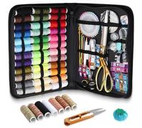 KAMTOP 191 PCS Sewing Kit for Adults with 43 Thread Colors for Repairs | 191Pcs Sewing Kit With 43 Threads, Needles, Buttons, Scissors And Case For Home, Travel, Dorm And Emergency Repairs