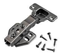 Kamtop 20 Pcs Cabinet Hinges, 110° Soft Close Kitchen Units Door Hinges with 120 Pcs Screws, 35mm Full Overlay Wardrobe Hinges Mute Concealed Cupboard Hinge Folding Doors Hinge for Kitchen Bathroom
