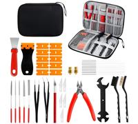 KAMTOP 41 PCS 3D Printer Tool Kit, All in One 3D Printer Starter Kit, 3D Print Support Removal Deburring Cleaning Post-processing, Professional 3D Printing Accessories for Beginners and Pros