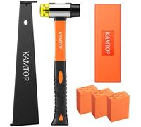 Kamtop Laminate Floor Installation Kit, Professional DIY Flooring Tools with 35mm Glass Fiber Handle Rubber Mallet, 60 Wedge Spacers, Floor Gap Fixer Tool, Fits 7-15mm Laminate Vinyl Hardwood Floors