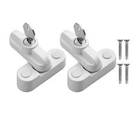 Kamtop Sash Jammers Locks with Keys - Window Restrictor Sash Blockers, Zinc Alloy Locking Sash Restrictor Jammers Extra Security Locks for UPVC Door and Window Home Safety