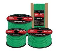 Kamu Synber 425 Paracord 3mm x 50m 100% Nylon Rope 3 Strands Parachute Cord Type II for Outdoor, Crafting, DIY | Support 192kg | Jade Green