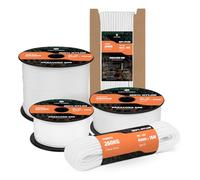Kamu Synber 550 Paracord 4mm 100m Type III 7 Strands 100% Nylon Rope Parachute Cord Ideal for Crafting, DIY, Camping, Survival, Outdoor | Support 250kg | White