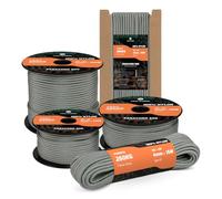 Kamu Synber 550 Paracord 4mm 100m Type III 7 Strands 100% Nylon Rope Parachute Cord Ideal for Crafting, DIY, Camping, Survival, Outdoor | Support 250kg | Charcoal Grey