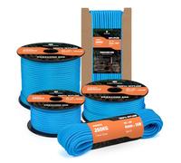 Kamu Synber 550 Paracord 4mm 100m Type III 7 Strands 100% Nylon Rope Parachute Cord Ideal for Crafting, DIY, Camping, Survival, Outdoor | Support 250kg | Blue