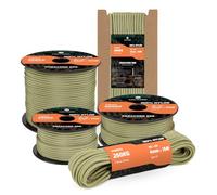 Kamu Synber 550 Paracord 4mm 15m Type III 7 Strands 100% Nylon Rope Parachute Cord Ideal for Crafting, DIY, Camping, Survival, Outdoor | Support 250kg | Holy Guacamole