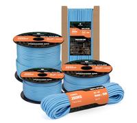 Kamu Synber 550 Paracord 4mm 30m Type III 7 Strands 100% Nylon Rope Parachute Cord Ideal for Crafting, DIY, Camping, Survival, Outdoor | Support 250kg | Sky Blue