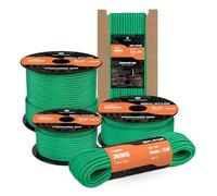 Kamu Synber 550 Paracord 4mm 50m Type III 7 Strands 100% Nylon Rope Parachute Cord Ideal for Crafting, DIY, Camping, Survival, Outdoor | Support 250kg | Jade Green