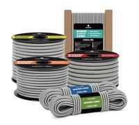 Kamu Synber Bungee Cord 6mm x 10m Elastic Shock Cord Bungee Rope for Tarpaulin, Kayak, Tie Down, Camping | Grey