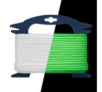 Kamu Synber Glow In The Dark Paracord 550 4mm 30m 9 Strands Luminous Paracord for DIY, Crafting, Camping, Tent | Support 250kg | White