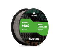 Kamu Synber Micro Cord 1.18mm Paracord Braided Rope 15m Spool for Bracelet, Crafting, Jewelry Making, Key Chains | Support 45kg | Charcoal Grey