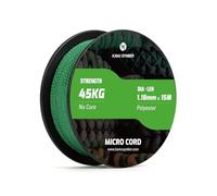 Kamu Synber Micro Cord 1.18mm Paracord Braided Rope 15m Spool for Bracelet, Crafting, Jewelry Making, Key Chains | Support 45kg | Kelly Green