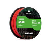 Kamu Synber Micro Cord 1.18mm Paracord Braided Rope 15m Spool for Bracelet, Crafting, Jewelry Making, Key Chains | Support 45kg | Red