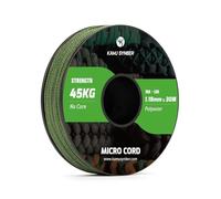 Kamu Synber Micro Cord 1.18mm Paracord Braided Rope 30m Spool for Bracelet, Crafting, Jewelry Making, Key Chains | Support 45kg | Forest Green