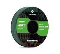 Kamu Synber Micro Cord 1.18mm Paracord Braided Rope 30m Spool for Bracelet, Crafting, Jewelry Making, Key Chains | Support 45kg | Dark Green