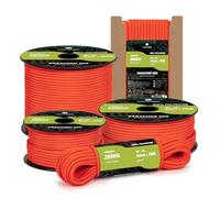 Kamu Synber Paracord 550 Type III 4mm 10m 7 Strands 100% Polyester Rope Parachute Cord Ideal for Crafting, Outdoor, Survival | Support 250kg | Neon Orange