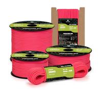 Kamu Synber Paracord 550 Type III 4mm 10m 7 Strands 100% Polyester Rope Parachute Cord Ideal for Crafting, Outdoor, Survival | Support 250kg | Rose Pink