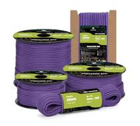 Kamu Synber Paracord 550 Type III 4mm 15m 7 Strands 100% Polyester Rope Parachute Cord Ideal for Crafting, Outdoor, Survival | Support 250kg | Purple