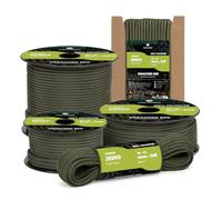 Kamu Synber Paracord 550 Type III 4mm 30m 7 Strands 100% Polyester Rope Parachute Cord Ideal for Crafting, Outdoor, Survival | Support 250kg | Army Green