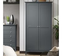kamuy wooden wardrobe with 2 doors in midnight blue