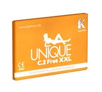 Kamyra Unique C.2 Free XXL, Large latexfree Condoms Made of AT-10 with Flat Base and 66mm Width, 1 x 3 pc.