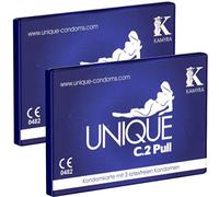 Kamyra Unique C.2 Pull, latexfree Condoms Made of AT-10, with Pull-on-Stripes - Even Suitable with Oil Based lubes, 2 x 3 pc.