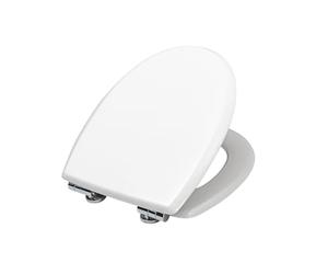 Kan Stockholm Universal Shape Moulded Wood/Soft Close Mechanism/Wood/Removable/Top Fixing /2 Different Mounting Solutions/Oval Universal Fit