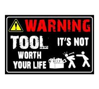 KanaAt Warning Sign Tool Rules Metal Tin Sign Fun Decorative for Home Garage Man Cave Room Bars Vintage Retro Style Wall Decor 8x12 Inches, WeDull-6