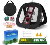 KANAD Golf Chipping Net,Pop Up Target Practice Net,Portable Practice Equipment,Foldable Precision Swing Training Set for Indoor Backyard Outdoor, Ideal Golf Gifts for Husband Dad Golfers