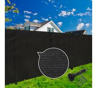 KANAGAWA 5ft x 50ft Privacy Screen Fence, 90% Blockage Heavy Duty 175 GSM Fencing Mesh Net Cover for Outdoor Wall Garden Yard Backyard 80 Cable Zip Ties Included Black